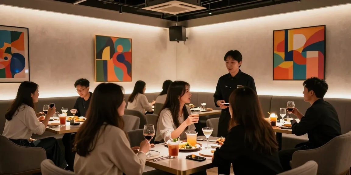 강남 구구단의 독립된 룸에서 친구들과 함께 즐길 수 있는 아늑한 분위기